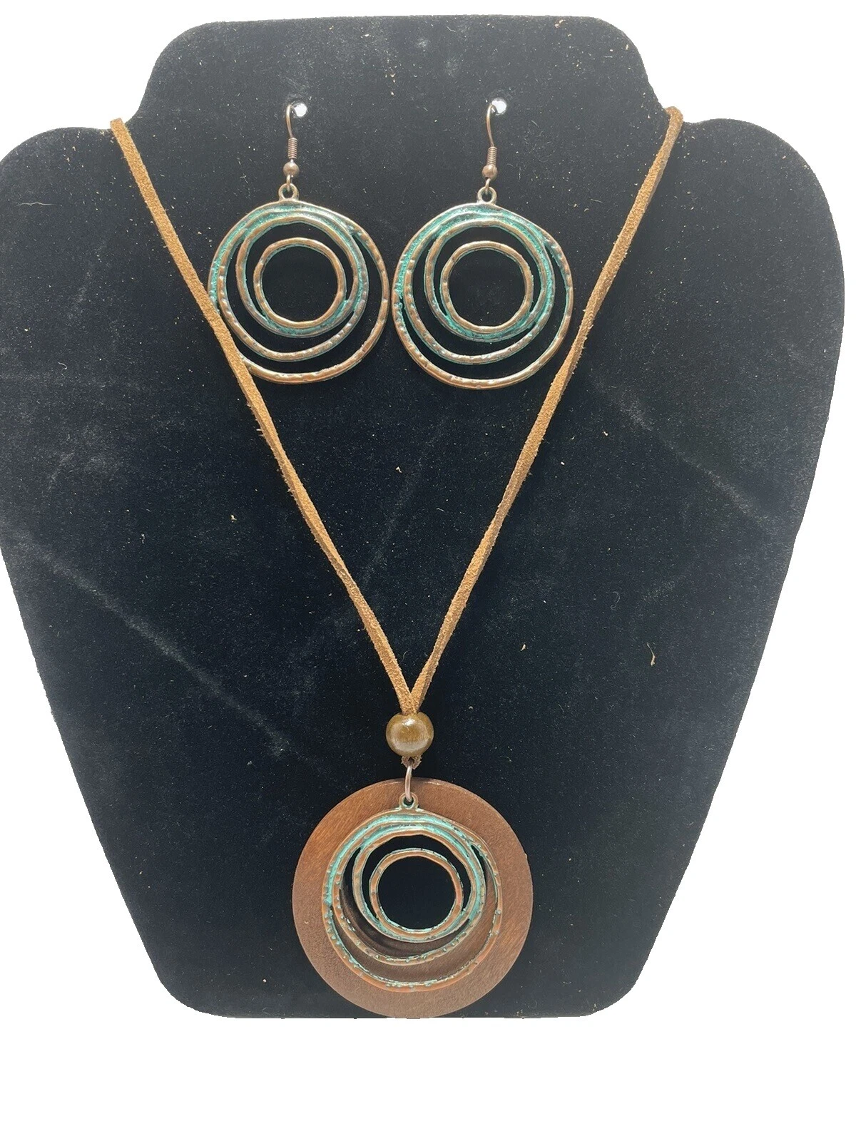 Juegos de joyas de moda de cobre de madera