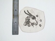 vtg 1960s 1970s Tattoo acetate stencil Zodiac signs Capricorn Head Small ZOD2