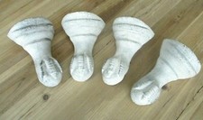 4 Cast Iron Bathtub Clawfoot Claw Feet Foot Bath Tub Restoration Distressed Four