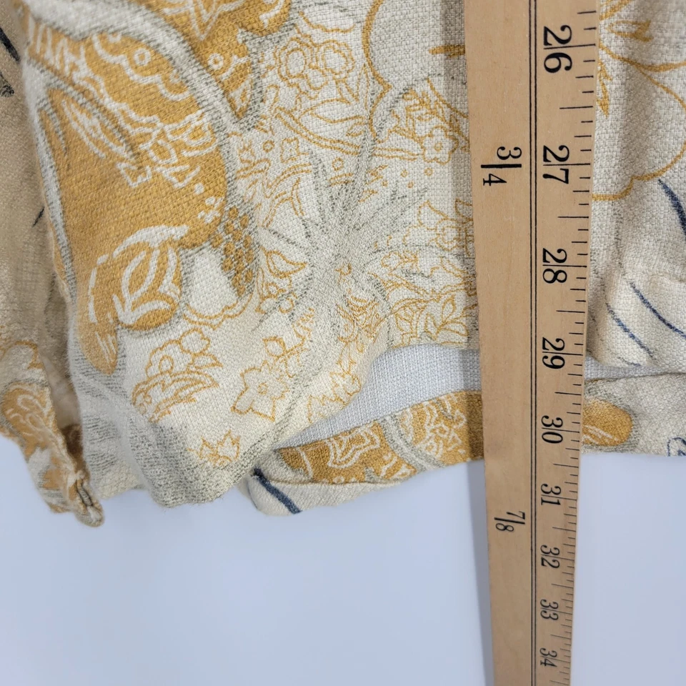 Camisa Hawaiana Fieldmaster Para Hombre Grande Bronceada Amarilla Floral Tropical Manga Corta Foto 3 de 4