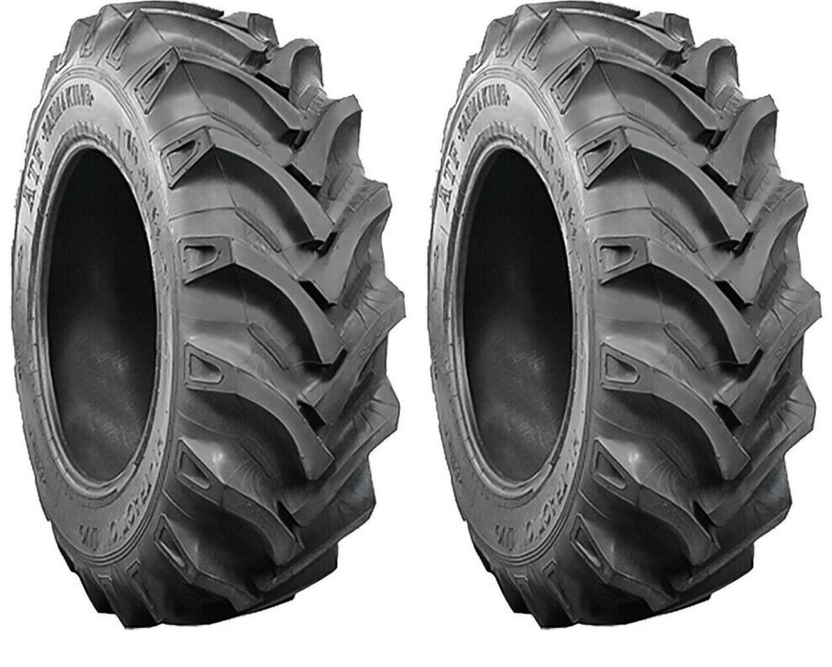 TWO- 14.9-24 Rear Tractor Farm Ag Tires R1 8PLY 14.9X24 TL Lug
