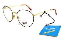 New Vintage PERSOL Erus OA 53mm Gold Havana Panto Eyeglasses Frames Italy Unisex