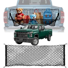 For Chevrolet Silverado 1500 Rear Truck Bed Cargo Net Heavy-Duty Storage Mesh