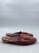 Salvatore Ferragamo Pink Velvet Accent Mules W 9