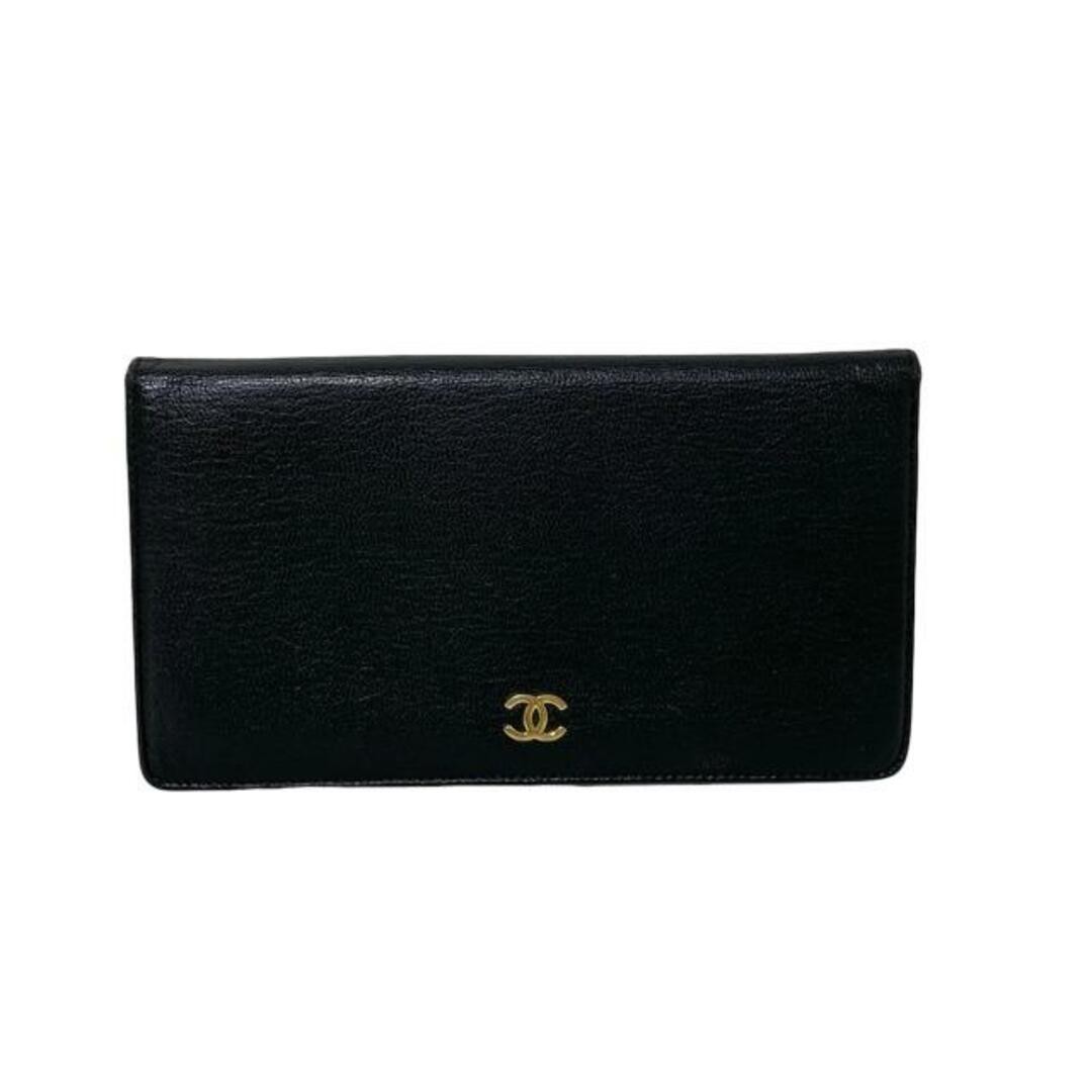 Chanel Long Wallet - Black Leather