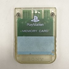 Sony PlayStation 1 PS1 Memory Card OEM   Transparent Clear   SCPH-1020 Tested