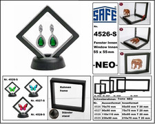 SAFE-4526-S-Schweberahmen-3D-NEO-Schwarz-Ohrringe-Innen-55x55-Au&szlig;en-70x70x20mm