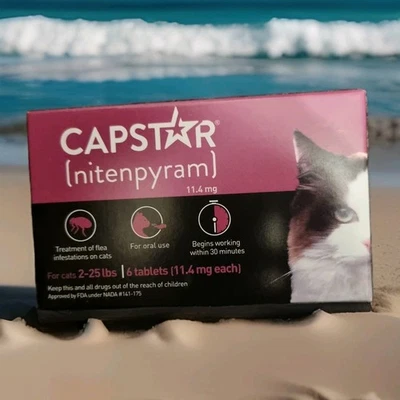 Capstar Nitenpyram 11.4mg | 6 Tablets For Cats 2-25 lbs for oral use