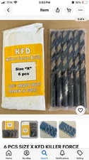 6 PCS SIZE X KFD KILLER FORCE DRILLS BIT 135o HEAVY DUTY BLACK & GOLD