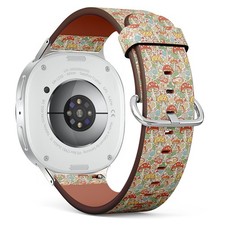 Mushrooms Characters Clouds Vegan Leather Watch Band 40/44/46mm 