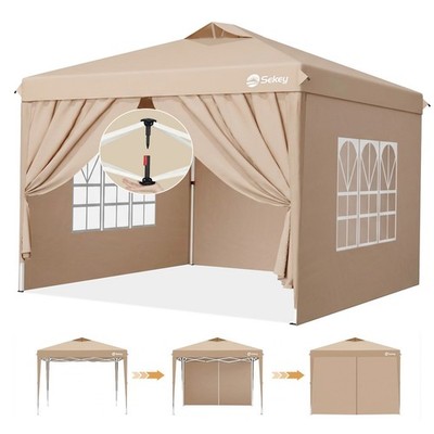 Sekey 3x3 m Faltpavillon Wasserdicht Stabil Winterfest 4 Seitenteile