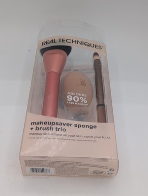 Real Techniques Makeupsaver Sponge + Brush Trio - Open Box