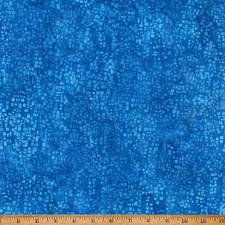 Hoffman Batiks Fabric - Bali Batik - Cyan Square Blender X2655-715