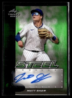 2023 Leaf Trinity Green Steel Matt Shaw Auto 1/1
