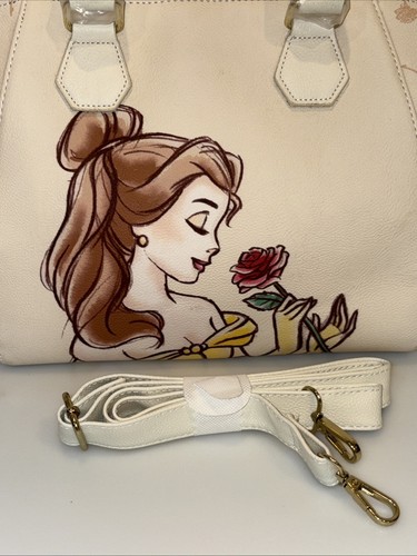 Borsa Loungefly Disney Sketch Princess Belle Off White nuova con etichetta segni graffi leggi - Foto 2 di 24