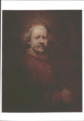 PORTRAIT DES MALERS IM ALTER von Rembrandt, Kunst - Vintage POSTKARTE