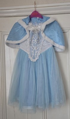 Prinzessin Cinderella Elsa Mädchen Kostüm Cape Tutu Tüll Gr. 5 Jahre