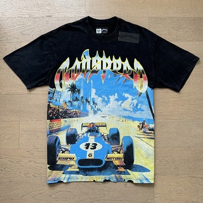 NEW Godspeed F1 Beach Traffic Jam Pattern pattern Tee Washed Mens T-shirt