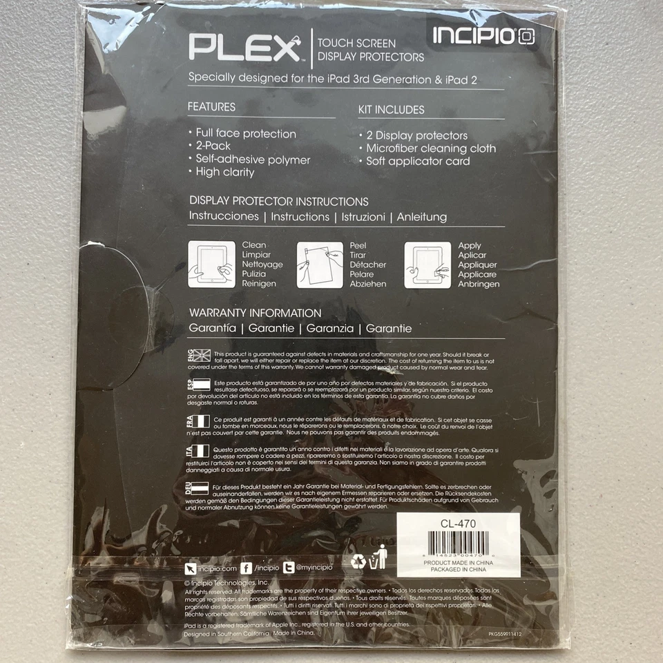 New Incipio Plex Touch Screen Display Protector 2 Pack for iPad 3rd Gen & iPad 2 - Image 3 of 4