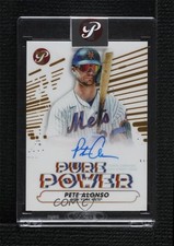 2022 Topps Pristine Pure Power Gold Refractor 23/50 Pete Alonso #PPA-PA Auto 0l2