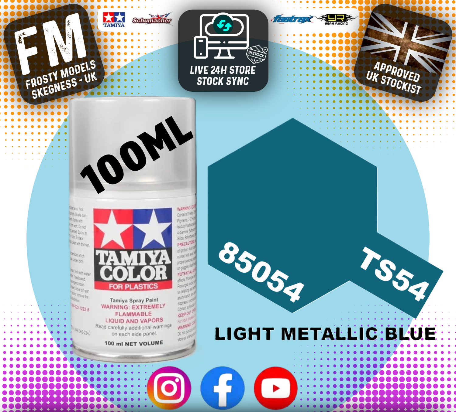 TAMIYA - TS SPRAY PAINT - Ts54 Light Metallic Blue