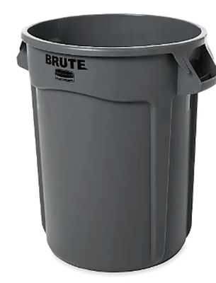 #ad Rubbermaid BRUTE 32 Gal Gray Round Vented Trash Can FG263200GRAY $53.00