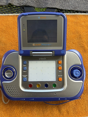 VTech V.Smile Cyber Pocket Electronic Learning Handheld Console Blue/Silver 4-7