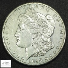 1898 S Morgan Silver Dollar $1 - Cleaned (Tough S-Mint!)