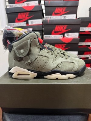 Nike Air Jordan 6 Retro Travis Scott Olive GS youth sz 4-4.5 (sku CN1085-200)