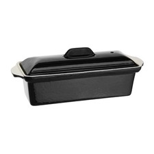 Vogue Cast Iron Pate Terrine Mould 1.3 Litre, Black, Size: 90(H) x 310(W) x 100