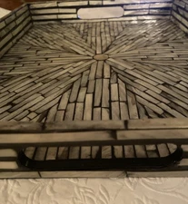 STARBURST SERVING TRAY 12” X 15” MOSAIC TILES COLLECTIBLE FUNCTIONAL ELEGANCE!