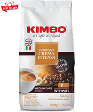 Kimbo Espresso Crema Intensa Coffee Beans 6 x1kg Italian Medium Dark Roast 11/13 10.00 per kilo