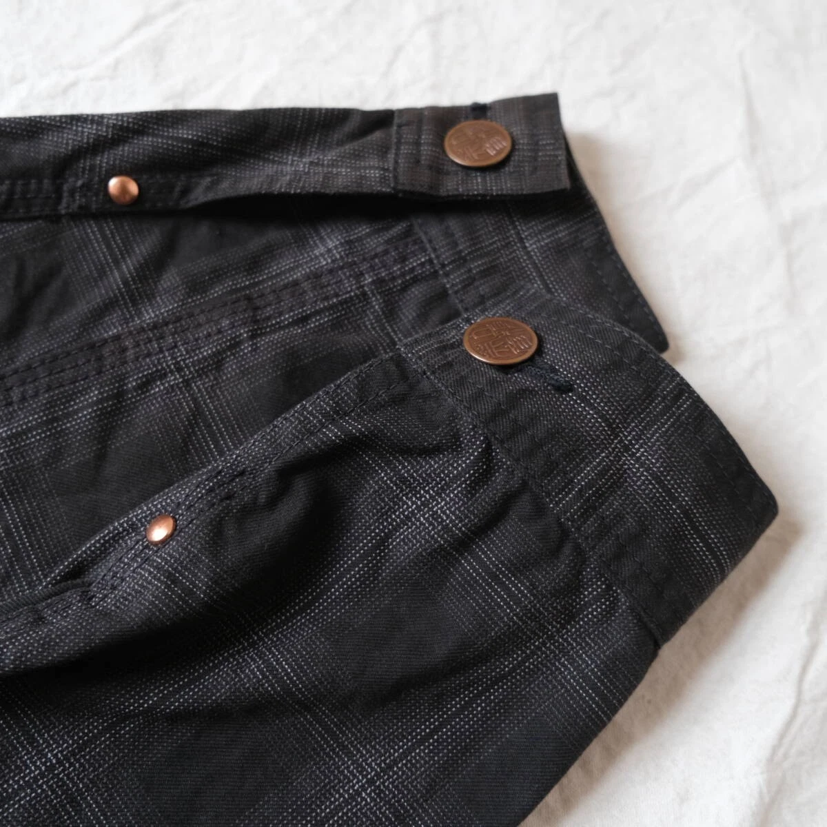 EVISU YAMANE 1ST Type Shadow Check Tracker Jacket Size 38 M Black Made in Japan - product detail image 5