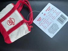 Red Trader Joe's Canvas Micro Tote with Grocery Bag SHIP TODAY