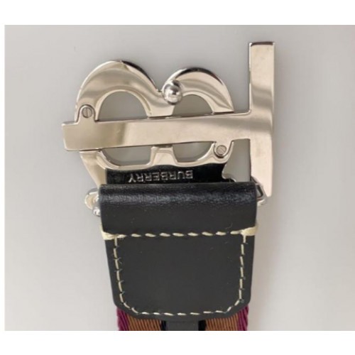 BURBERRY　LONDON ベルト BURBERRY LONDON TB Buckle Belt with pouch Brown Stripe [VG