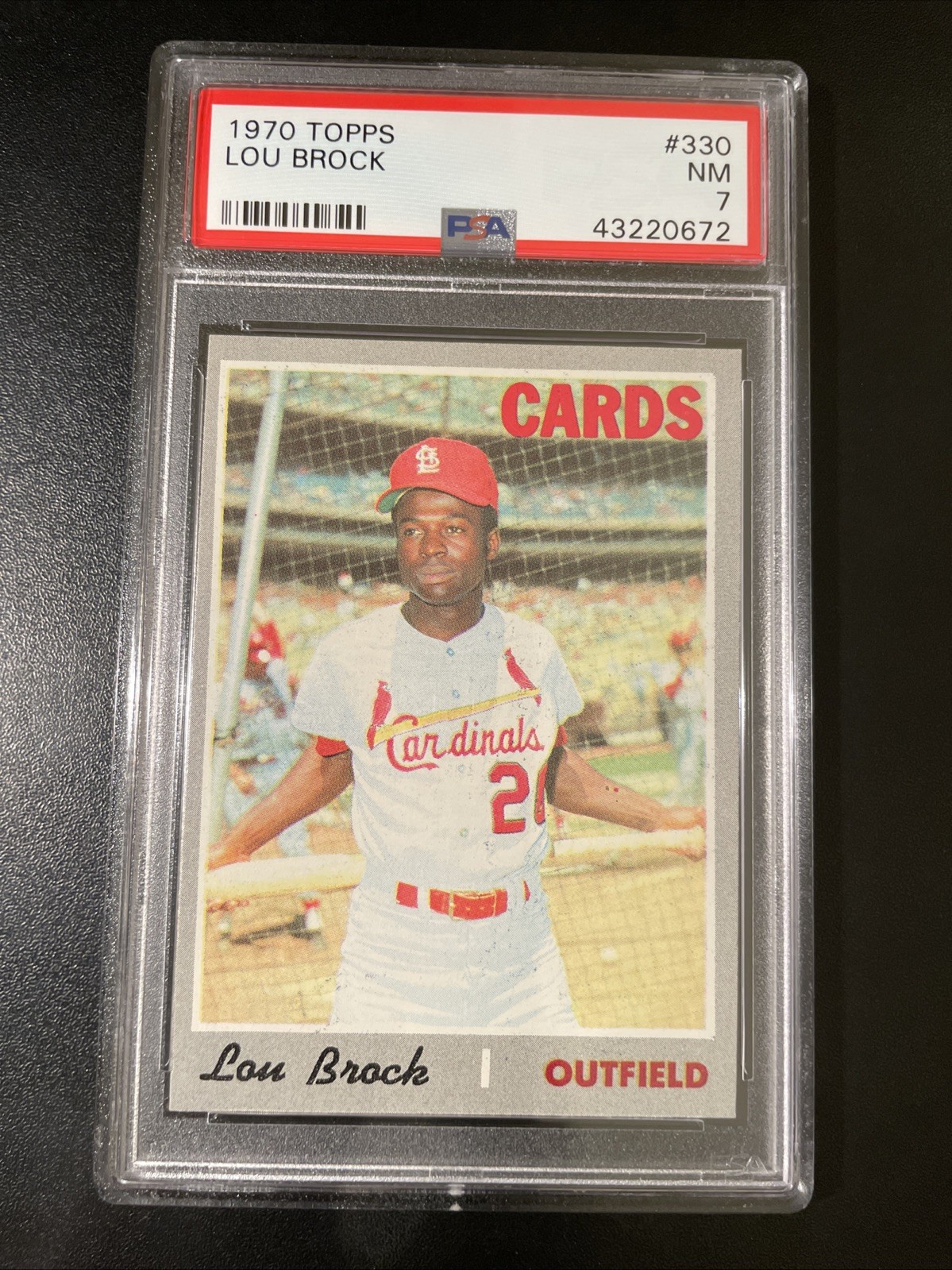 1970 Topps #330 Lou Brock PSA 7