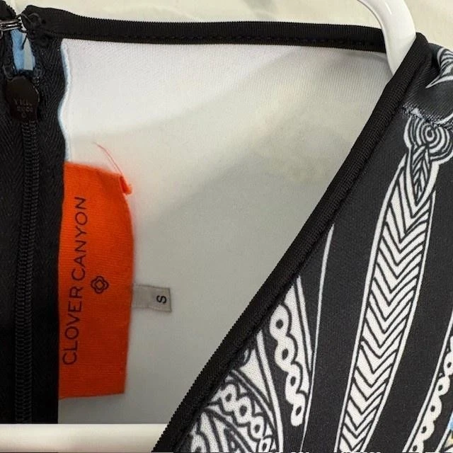 Clover Canyon Dress Womens Small Paisley Sheath Sleeveless Mod Made in USA - Image 3 of 4