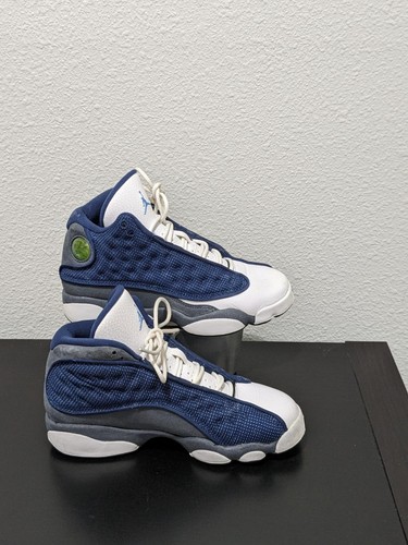 Nike Air Jordan 13 Retro GS Azul Marino Blanco 884129-404 Talla 4.5Y Tenis Juveniles - Imagen 4 de 12