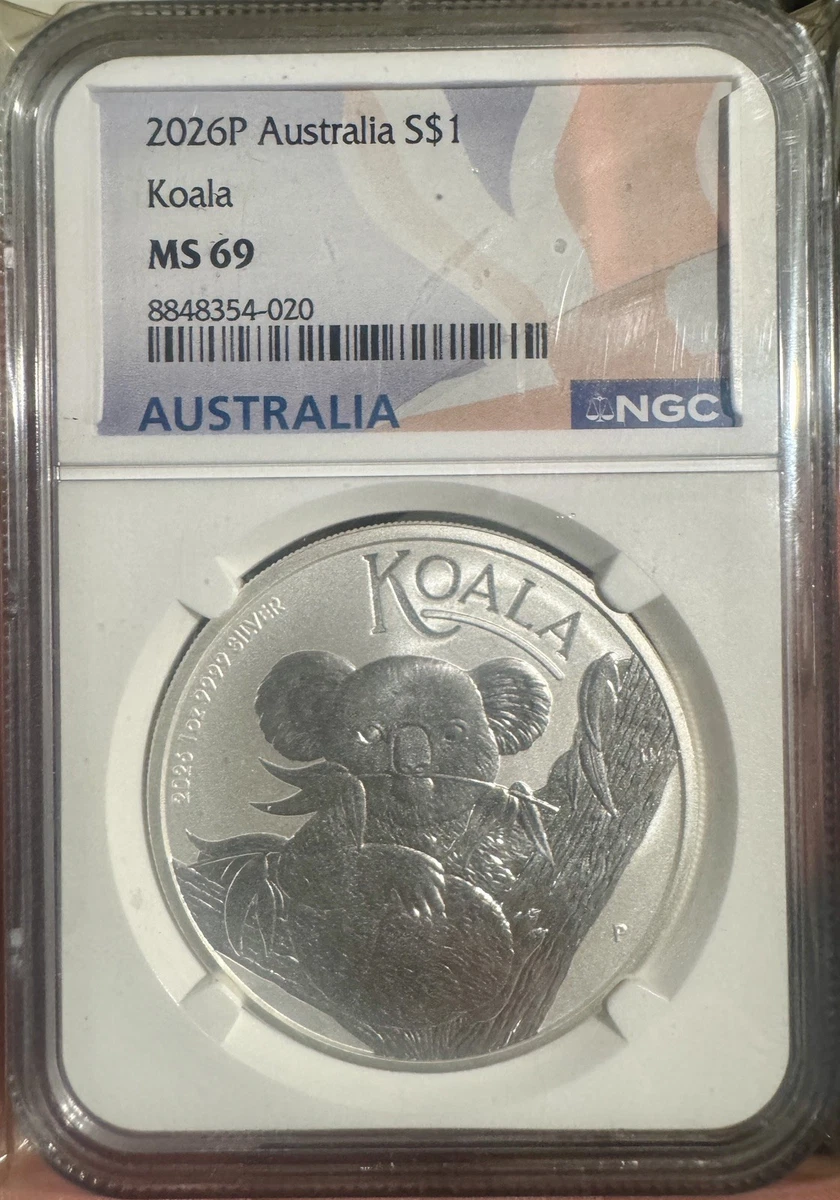 NGC MS69 準最高鑑定・純銀コアラ1オンス銀貨2017年 オーストラリア