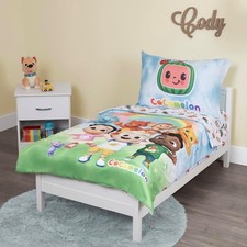 CoComelon 4-Piece Toddler Bedding Set Open Box 