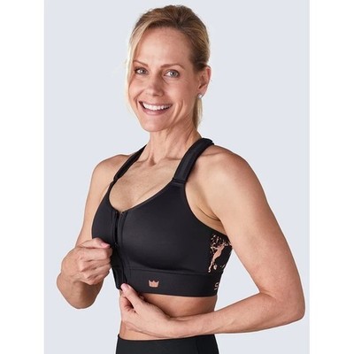 SHEFIT FLEX 5Luxe Sports Bra Black Supportive Fitness Activewear Medium Impact