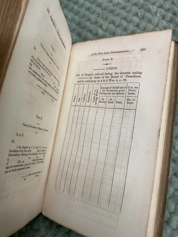 The Act For The Imendment Of Poor Laws J F Archbald 1839 Very Rare - Image 3 of 4
