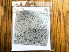 Simon Says Stamp Leafy Leaves Cling Rubber Background Stamp – NEW
