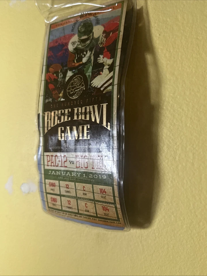 Boleto de recuerdos Rose Bowl 2019 | Boleto de recuerdo del juego 105º Rose Bowl Foto 3 de 4