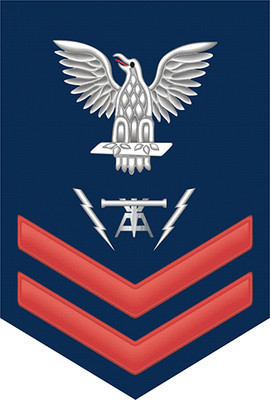 Fire Controlman ( FC ) 2nd Class E-5 Red Rank 5.5'' Sticker / Decal