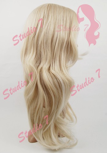 W82 Honey Blonde Ombre Full Ladies Wig Long Wavy Skin Top studio7-uk - Picture 4 of 7