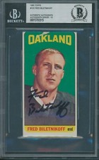 1965 Topps #133 Fred Biletnikoff Beckett Authentic Signed Auto 10 *3515