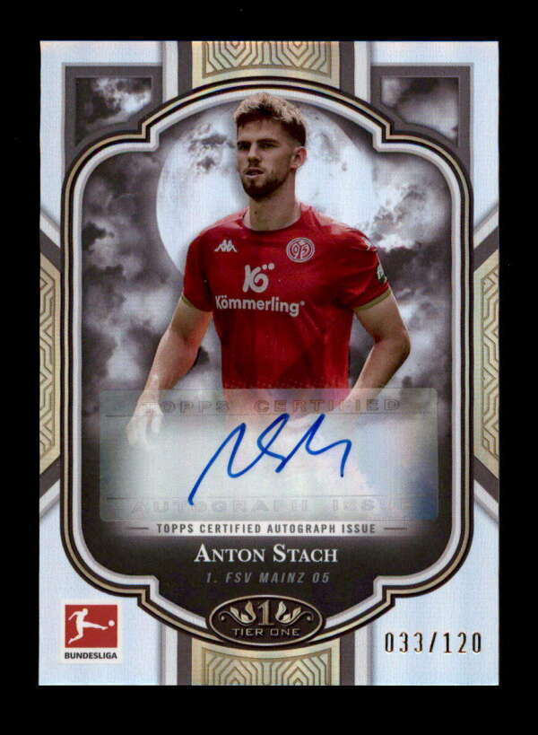 ANTON STACH 2022/23 TOPPS TIER ONE BUNDESLIGA SCARECROW AUTO #033