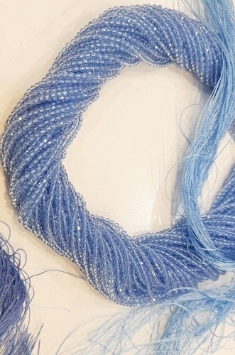 Tanzanite Quartz Rondelle Faceted 2-3mm Gemstone Beads 13"Inch,10 Strand - Picture 2 of 2