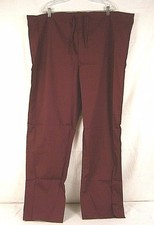 Scrub Zone Draw String Scrub Pants 76000 48 Wine Size XLG 280H